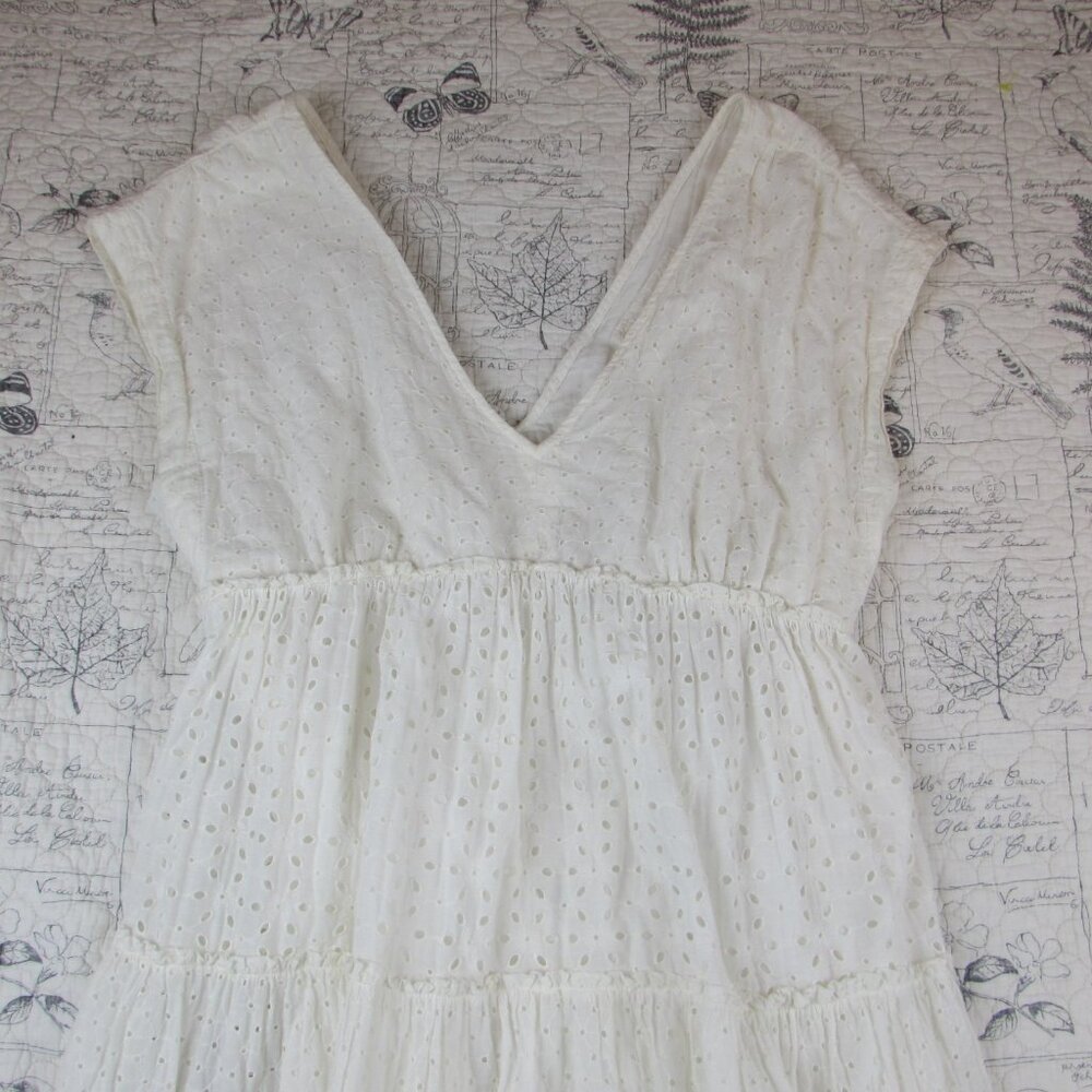 Anthropologie White Eyelet Maxi Dress - Picture 11 of 16